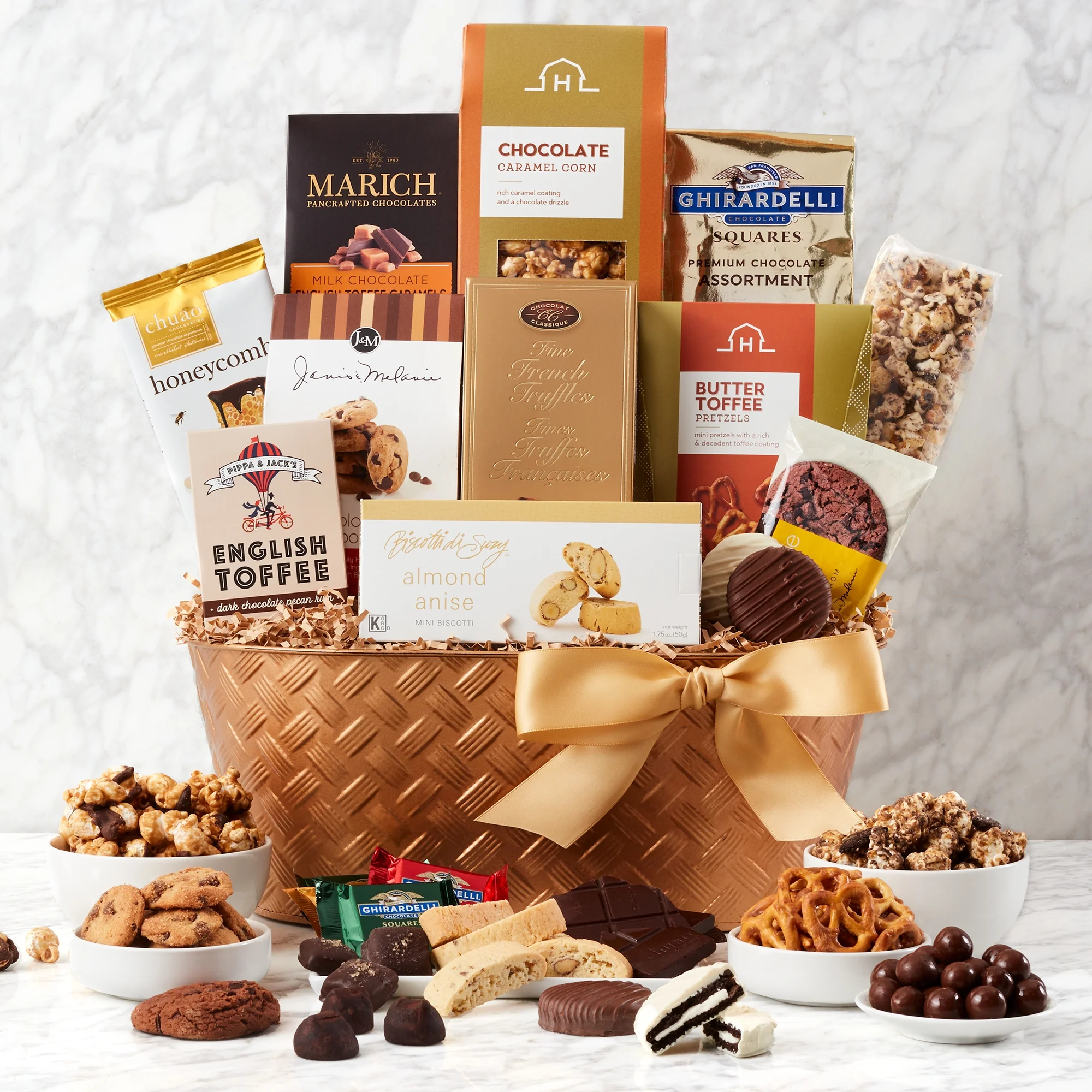 Silent Night Glittering Christmas Gift Basket