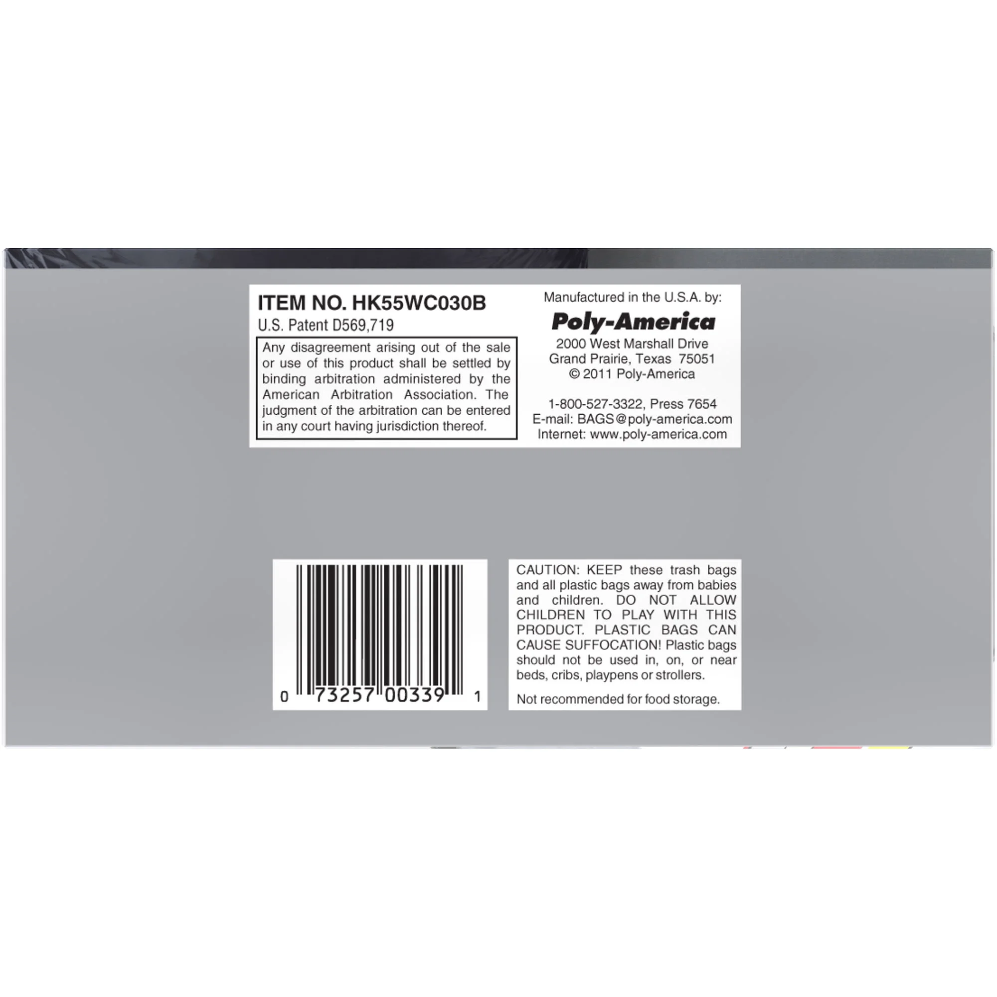 Husky Flap Tie Black Drum Liner, 55 Gallon, 30 Count