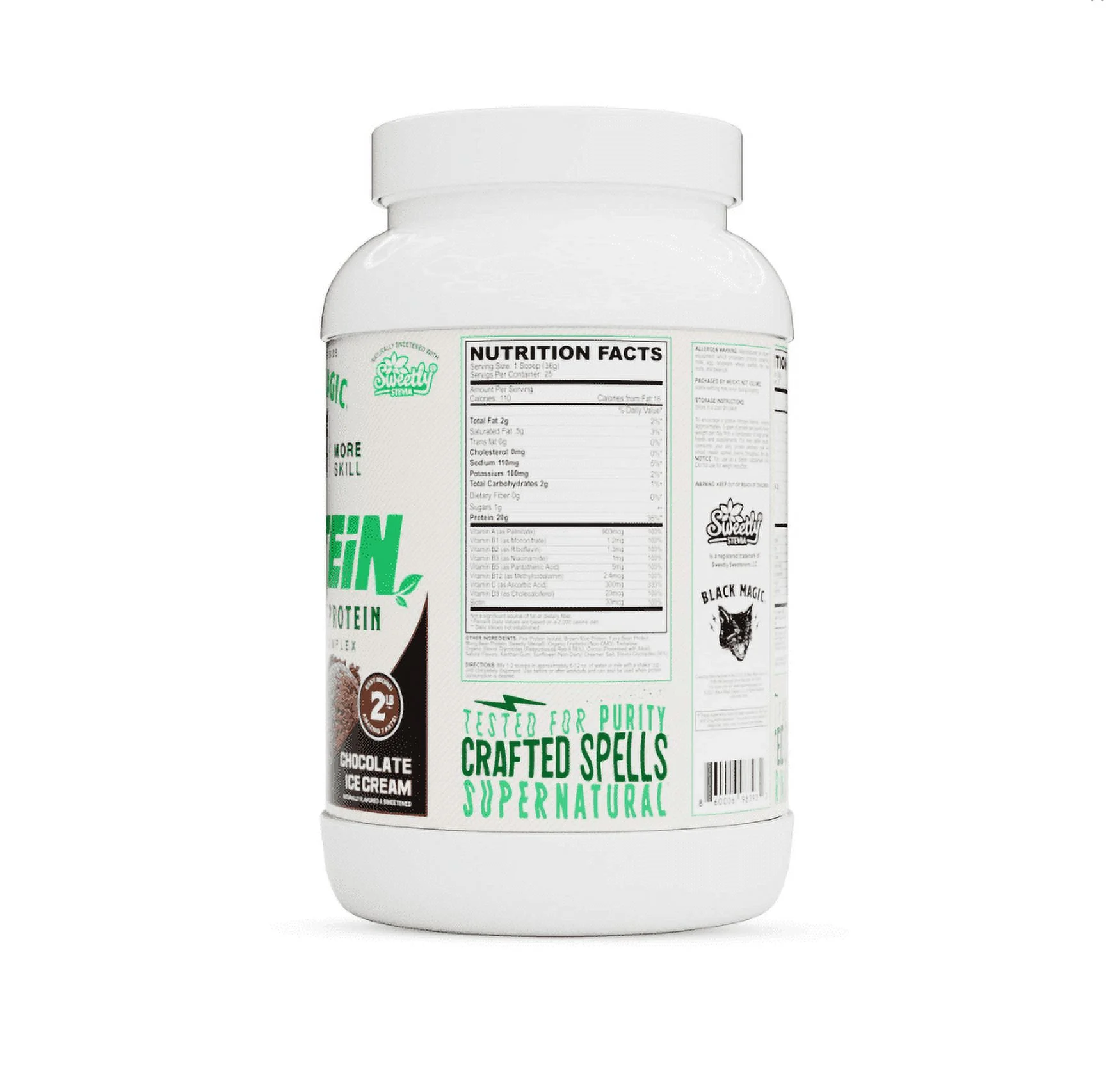 Black Magic %100 Vegan Plant-Source Protein 2lb – Chocolate Ice Cream *EN