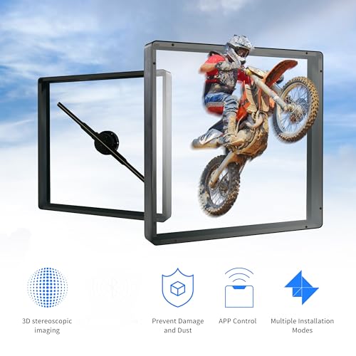 3D Hologram LED Fan, 3D Holographic Video Projector Supports WiFi, Phone App and TF Card, 3D Hologram Video Graphic Advertising Display for Business Exhibition Trade Holiday Show 52 cm