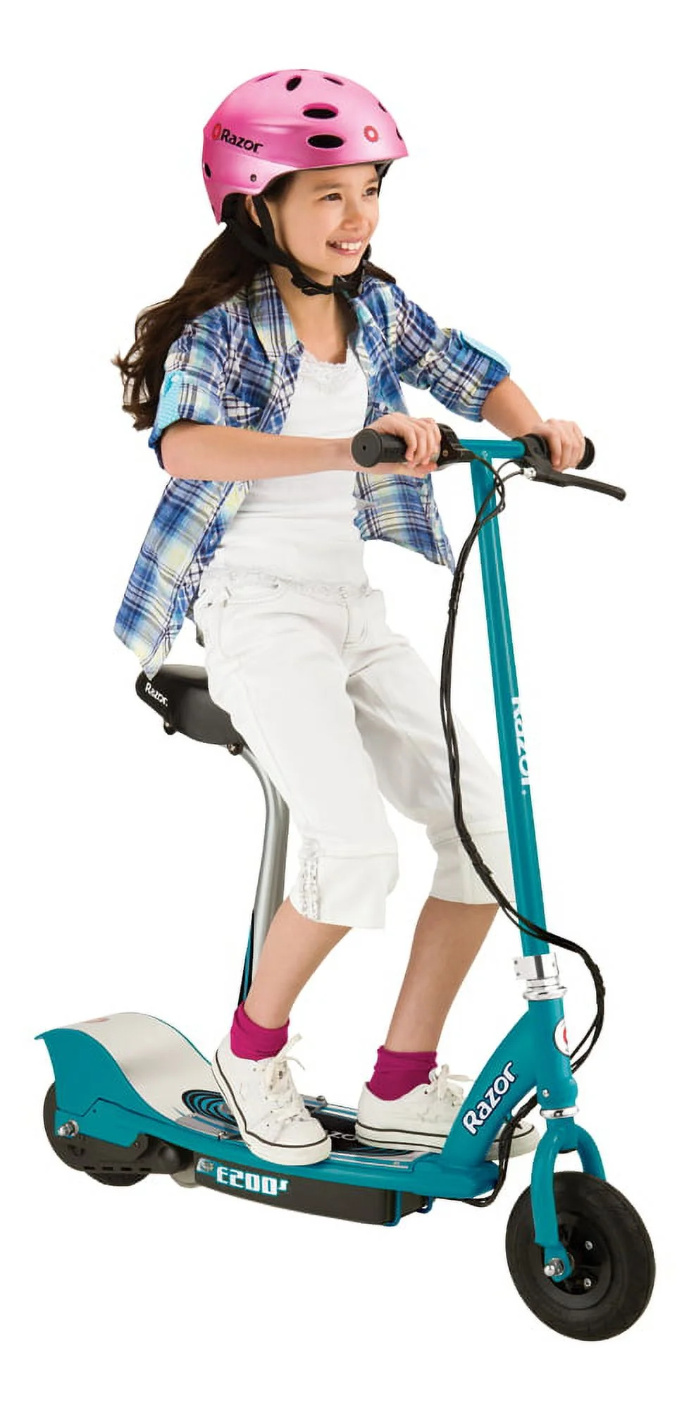 Razor E200S Seated Electric Scooter Teal- up to 12mph