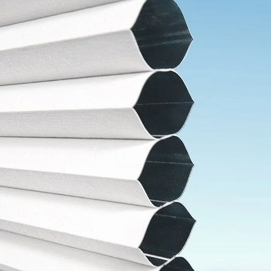 Richfield Studios Cordless Blackout Polyester Honeycomb Window Shades, White, 17.5