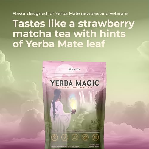 Yerba Mate Instant Tea Powder, 3-in-1 Super Drink - Clean Energy, Brain Fog Buster, and Gut Health Powered by Nootropics, Prebiotics and Probiotics | Yerba Magic Pina Colada 30 Servings
