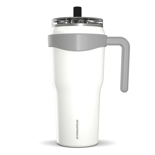 Hydrapeak Roadster 40oz Stainless Steel Tumbler Double Wall Vacuum Insulated Water Bottle With Handle And 2 in 1 Straw Lid (Aqua)