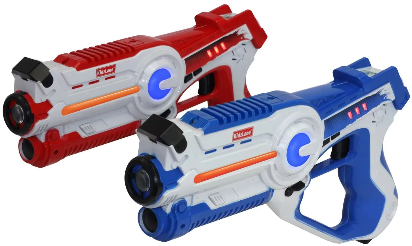 Kidzlane Infrared Laser Tag Game - Set of 2 Green / Orange - Infrared Laser Guns Indoor