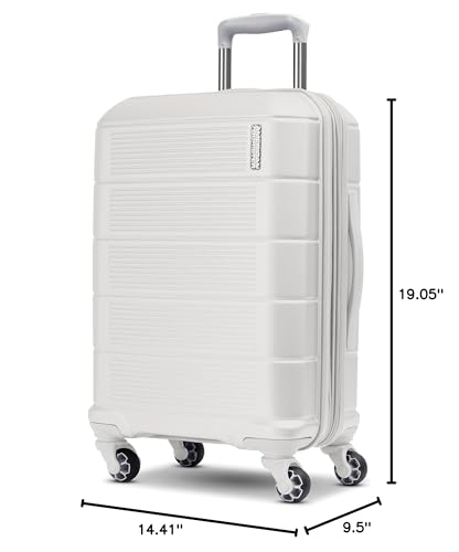 American Tourister Stratum 2.0 Expandable Hardside Luggage with Spinner Wheels, Purple Haze, Carry-on