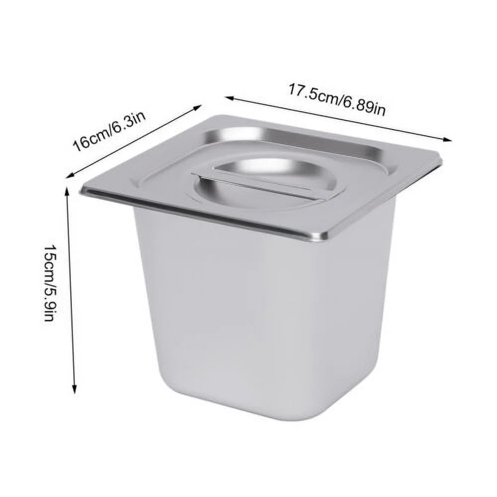 600W 110V Bain Marie 6 Pots Pans Commercial Buffet Food Warmer Stainless Steel