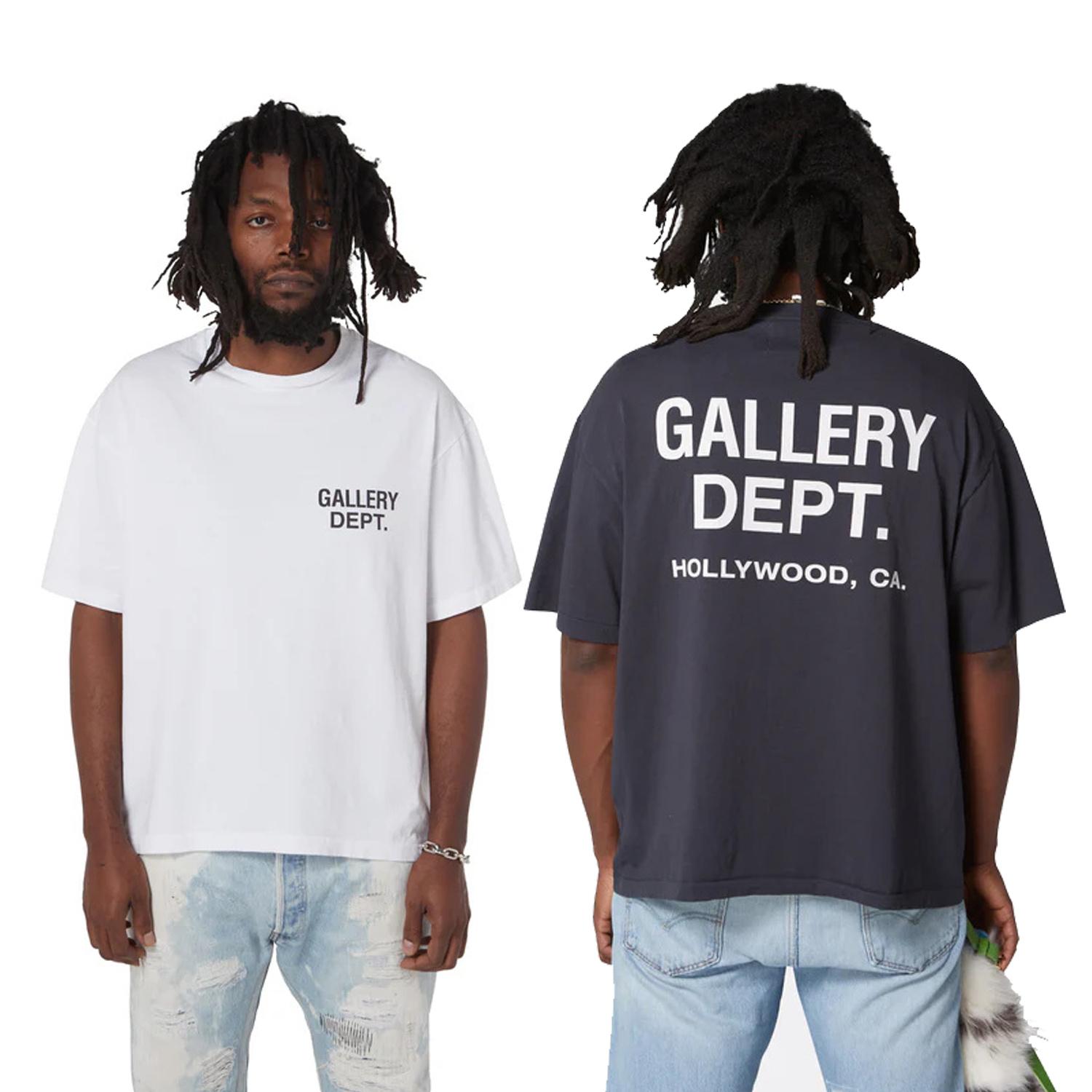 GALLERY DEPT T-shirt Classic Letter Slogan Skull Hand Bone Finger Print Short-Sleeved Casual T Shirt for Men and Women shirt