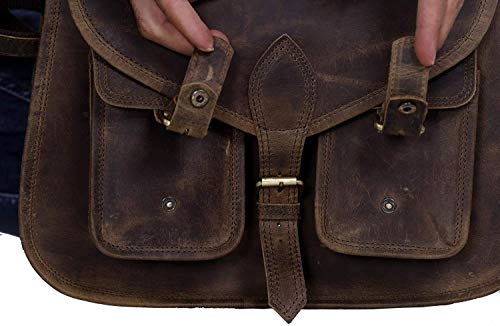 14 Inch Leather Purse Women Shoulder Bag Crossbody Satchel Ladies Tote Travel Purse Genuine Leather