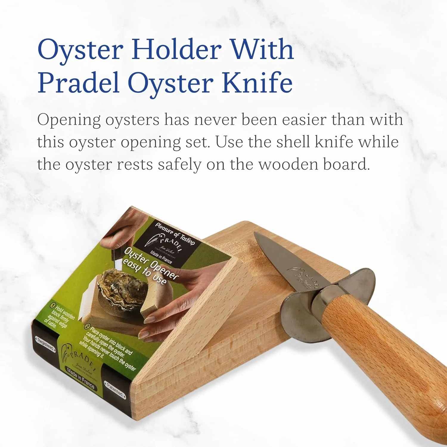 Laguiole Oyster Opener, Stainless Steel Blades, Marine