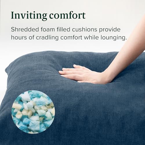 ZINUS Aidan Sling Accent Chair, Metal Framed Armchair with Shredded Foam Cushioning, Black