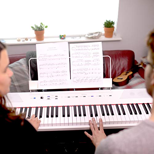 Alesis Recital – 88 Key Digital Piano Keyboard with Semi Weighted Keys, 2x20W Speakers, 5 Voices, Split, Layer and Lesson Mode, FX and Piano Lessons