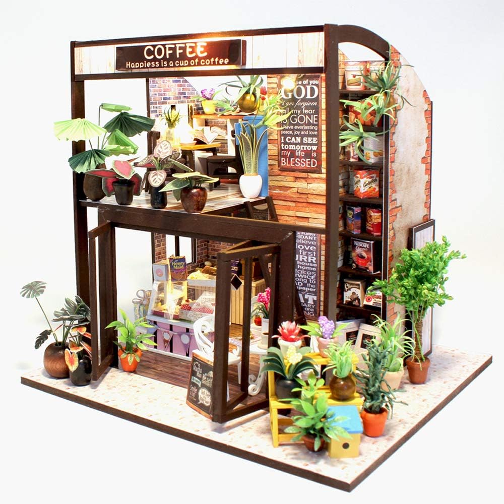 DIY Dollhouse Miniature Kit with Furniture, 3D Wooden Miniature House , 1:24 Scale Miniature Dolls House kit M2132