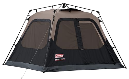 Coleman Instant Tent with 1-Minute Setup, 4/6/8/10 Person Tent with Pre-Attached Poles, Air Vent, & Carry Bag