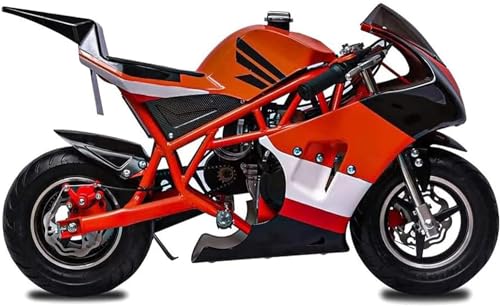 Mini Pocket Bike, G00001 Model 40CC 4-Stroke Gas Bike with Off-Rode Tire, Suspensions, Disc Brakes, Max Load 160Lbs, Up to 20Mph, EPA Approved (Blue)