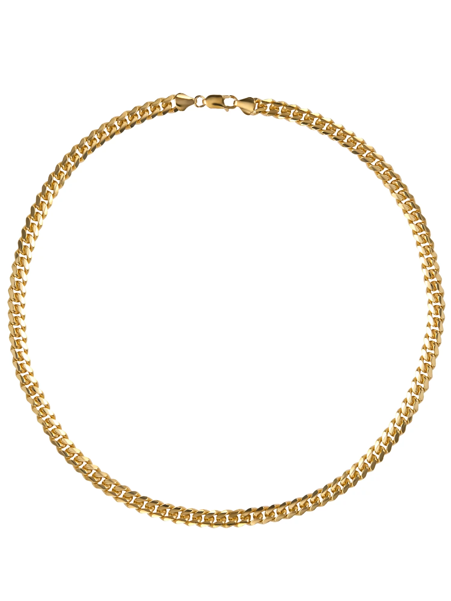 Shaquille O'Neal Men's Sterling Silver 14KT Gold Plated Curb Necklace, 20
