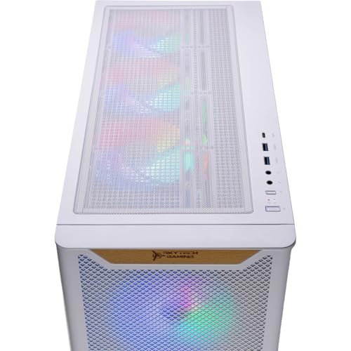 Skytech Gaming Azure 3 Desktop PC, Ryzen 7 7700 3.8 GHz (5.3GHz), NVIDIA RTX 5060, 1TB NVMe SSD, 32GB DDR5 RAM 5200 RGB, 650W Gold PSU, Wi-Fi, Win 11