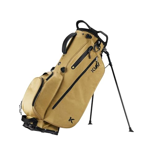 KVV Lightweight Golf Stand Bag with 7 Way Full-Length Dividers, 5 Zippered Pockets, Automatically Adjustable Dual Straps，Elegant Design