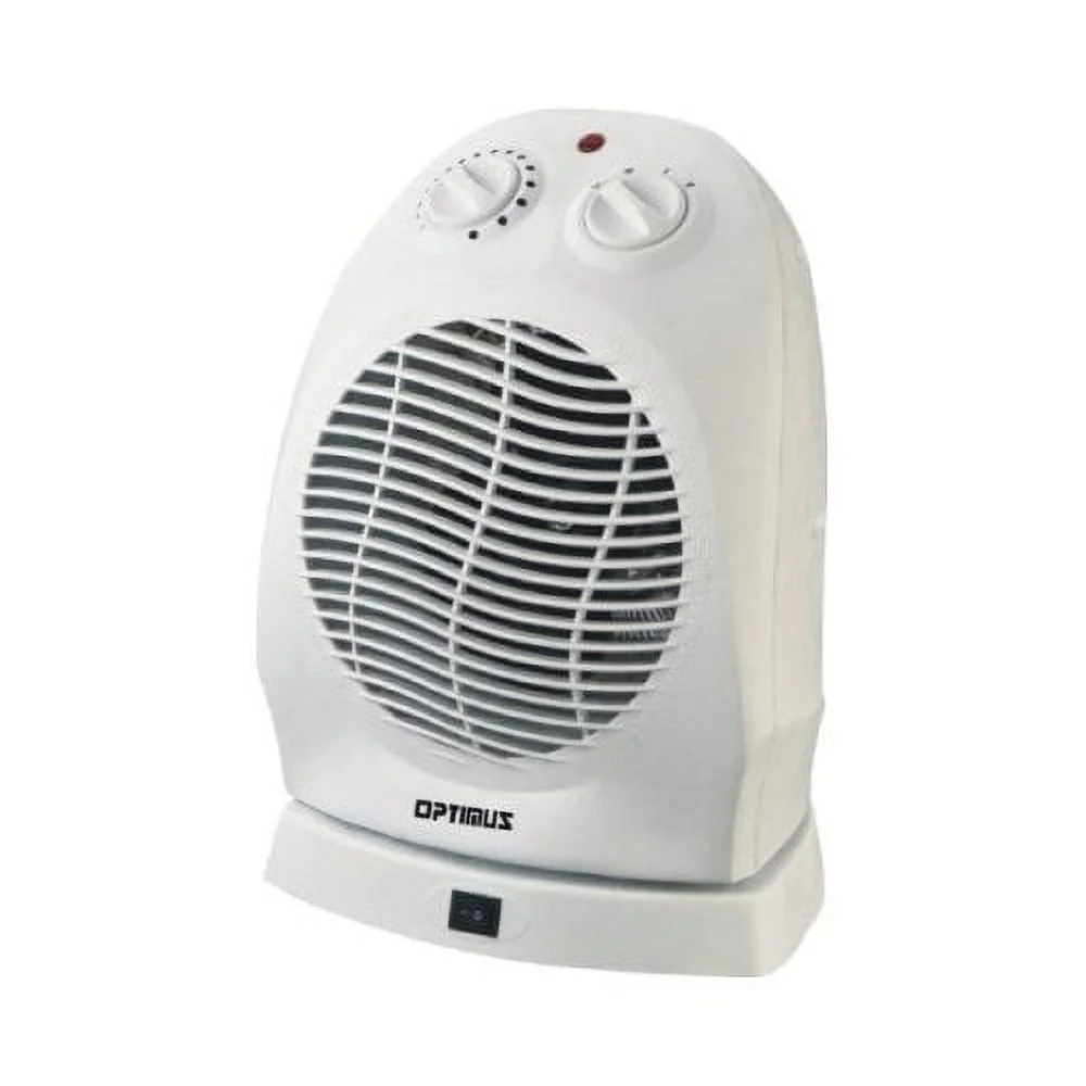 optimus h1382 heater fan oscillating thermostat portable