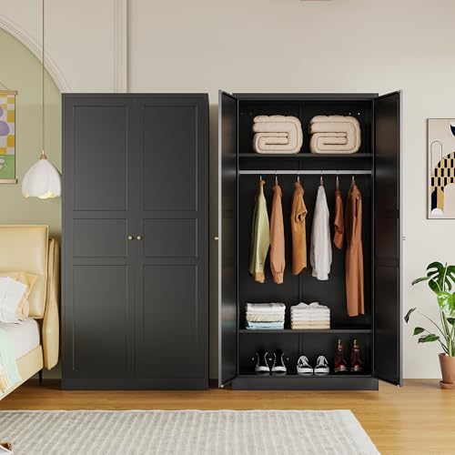 White Armoire Wardrobe Closet，71