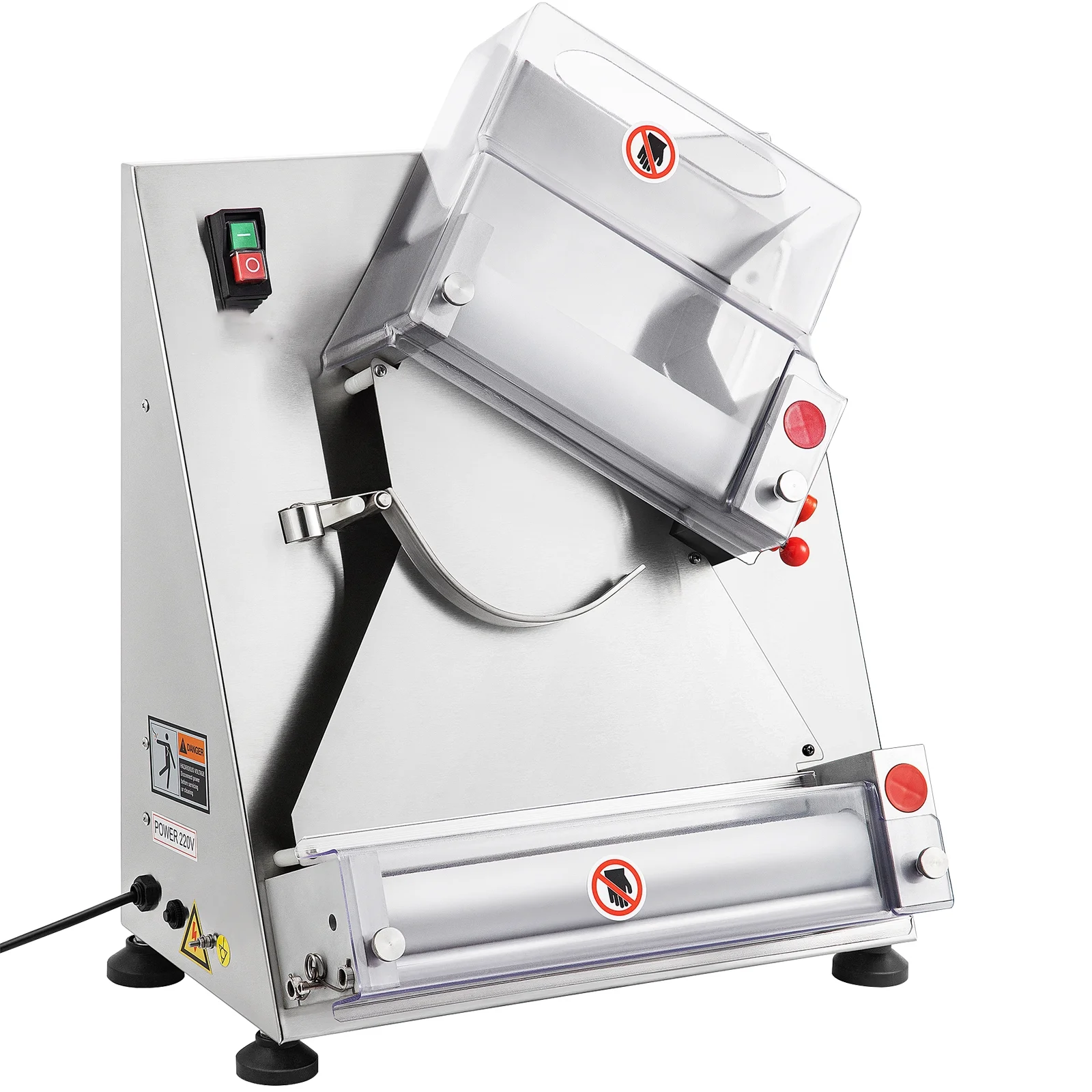 BENTISM Electric Dough Sheeter Pizza Dough Roller Sheeter Stainless Steel Max 12''