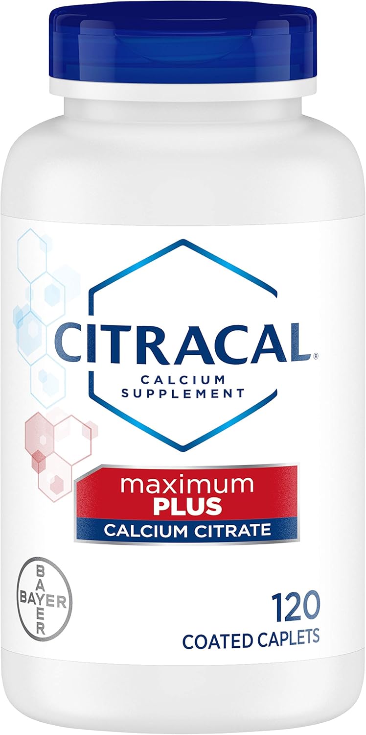 Citracal Maximum Plus D3 Calcium Citrate, 120 Count (Pack of 2)