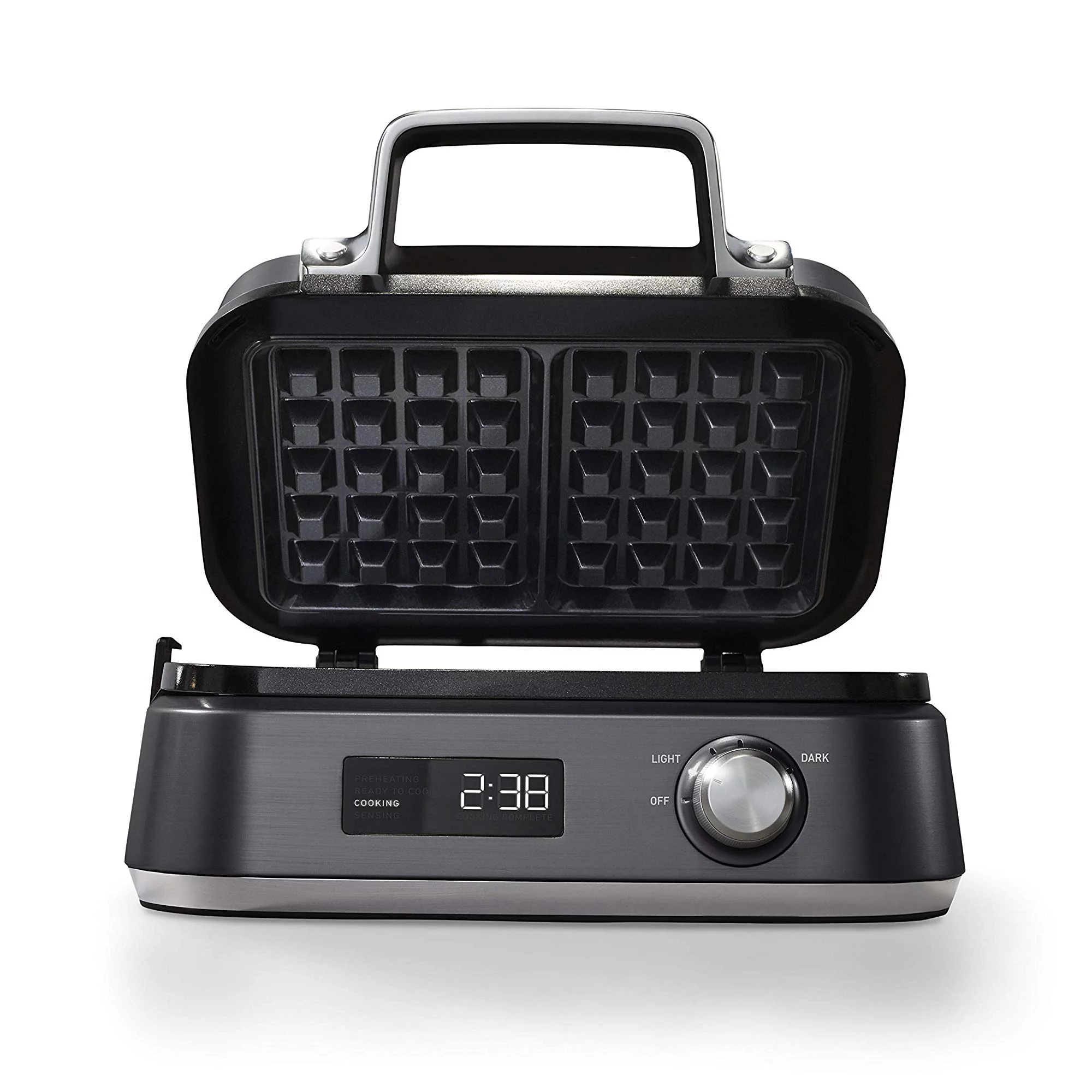 Calphalon Intellicrisp Waffle Maker, Dark Stainless Steel