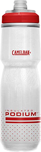 CamelBak Podium Chill Bike Insulated Squeeze Water Bottle Navy Stripe, 24oz