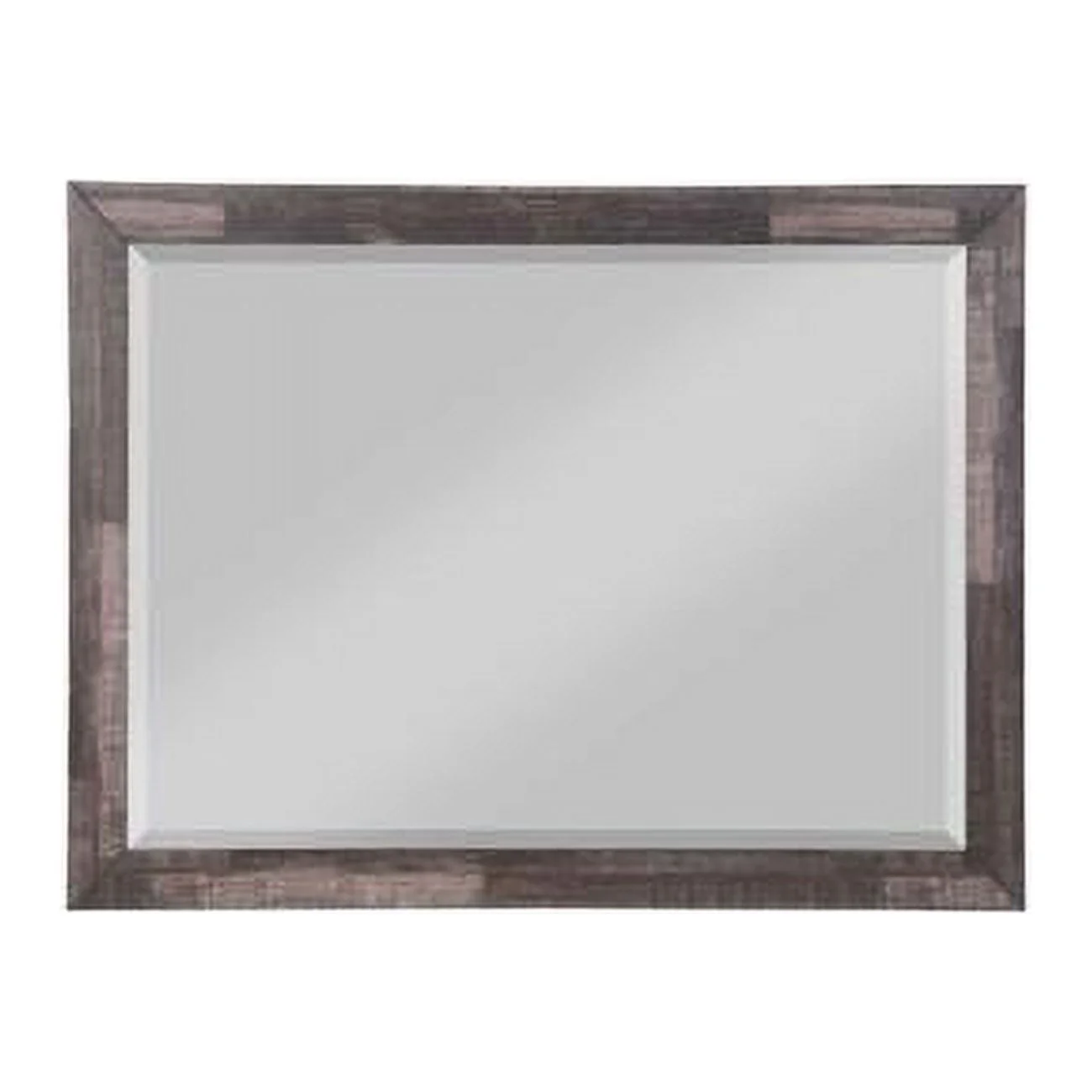 36 in. Rectangle Dresser Mirror Mounts To Dresser with Frame, Dark Cherry