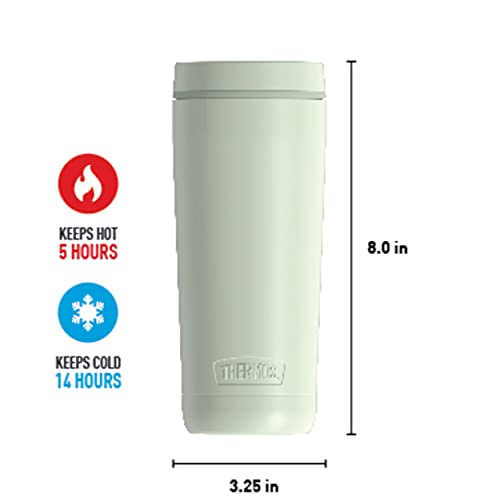 THERMOS ALTA SERIES Stainless Steel Tumbler 18 Ounce, Matte Steel/Espresso Black