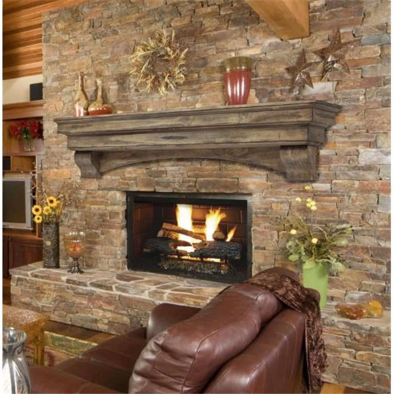 Pearl Mantels The Celeste 48 in. Mantel Shelf- Dune Finish