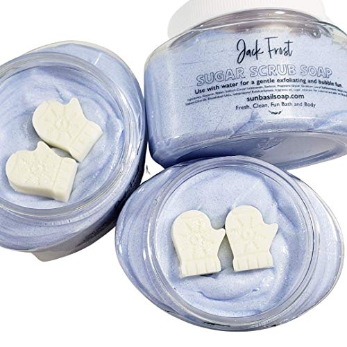 Jack Frost Winter Gift Exfoliating Body Scrub. Stocking Stuffers for Women/Men/Coworker