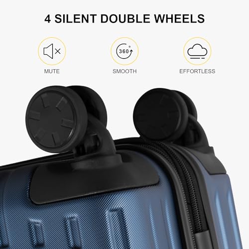 LEVEL8 Grace Carry on Luggage Airline Approved, 20 Inch Expandable Hardside Suitcases with wheels, Abs+Pc Harshell Spinner Luggages with Tsa Lock, Red