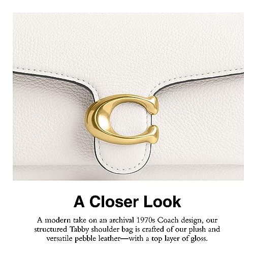 Coach Womens Polished Pebble Leather Tabby Shoulder Bag 20