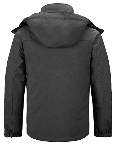 wantdo Men's Warm Winter Down Jacket Hooded Winter Coats Waterproof Snowboarding Coat