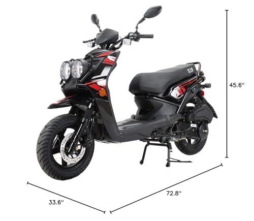 X-PRO 150cc Adult Moped Street Gas Moped 150cc Bike with 12