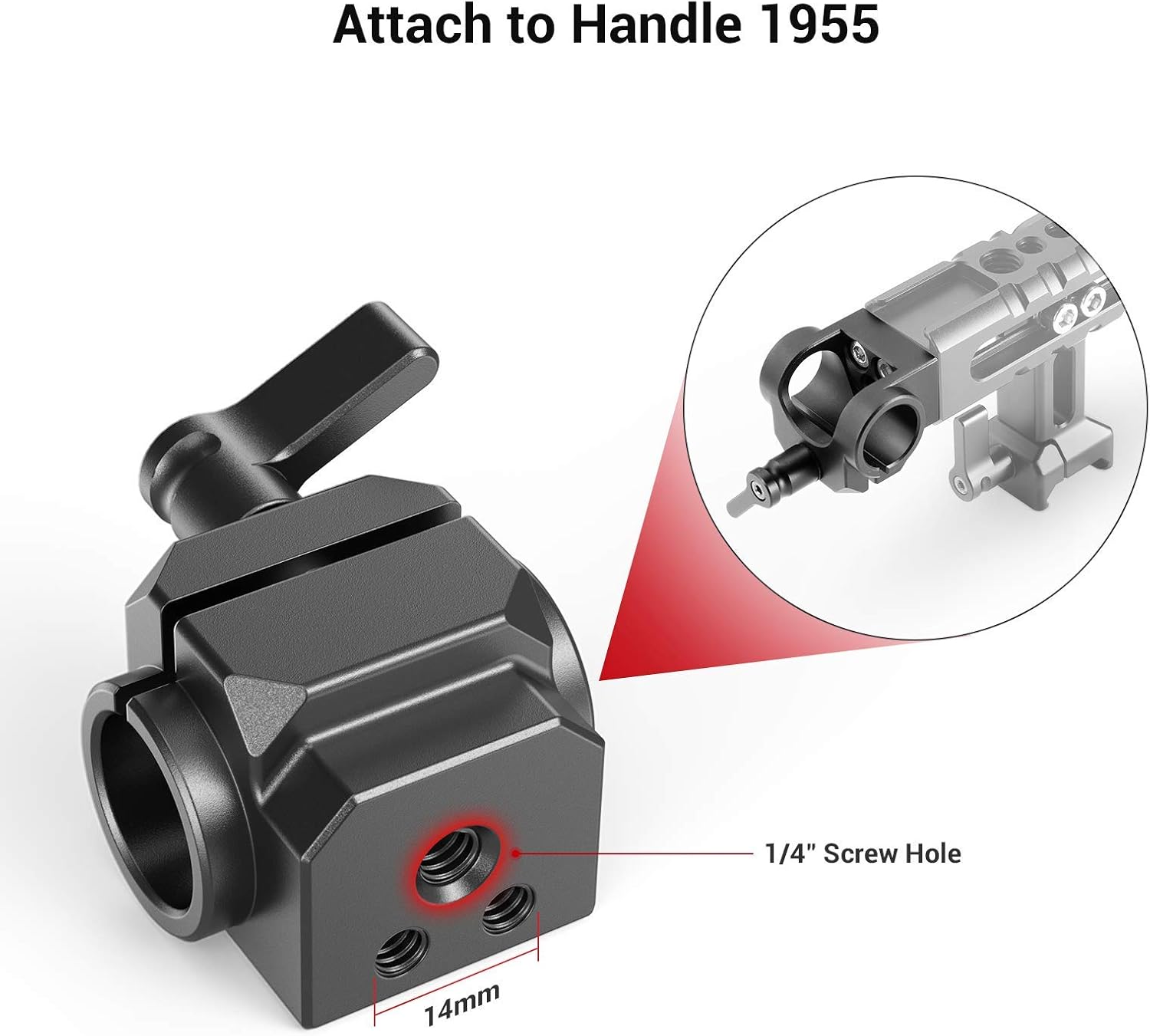 SmallRig 15mm Rod Clamp Single Camera Rod Mount for 15mm Rods Support System, EVF Mount, LCD Light, Microphone Mounts -1995