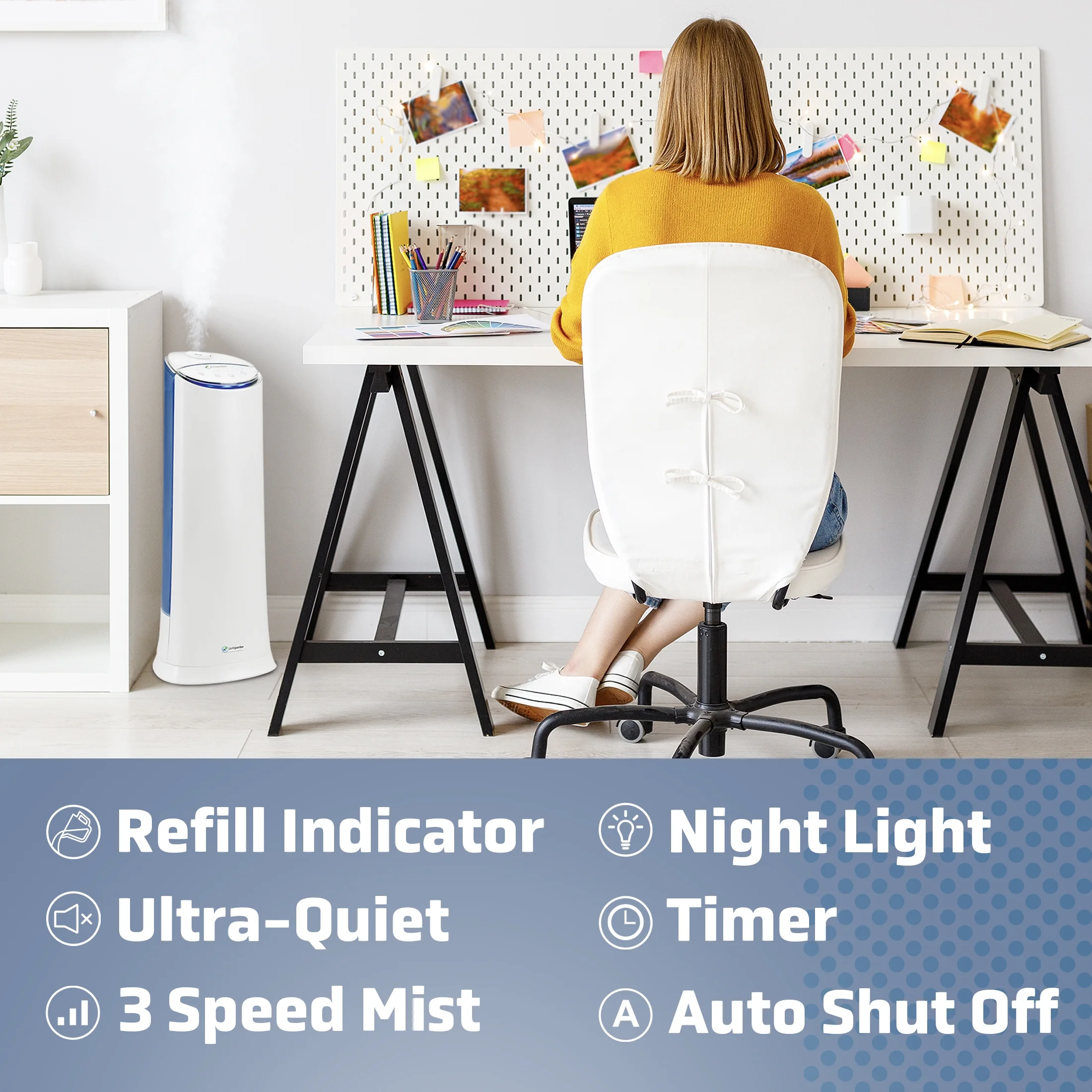 PureGuardian 1.5 Gallon 460 sq. ft. Warm and Cool Mist Ultrasonic Humidifier with Aroma Tray, H3250W