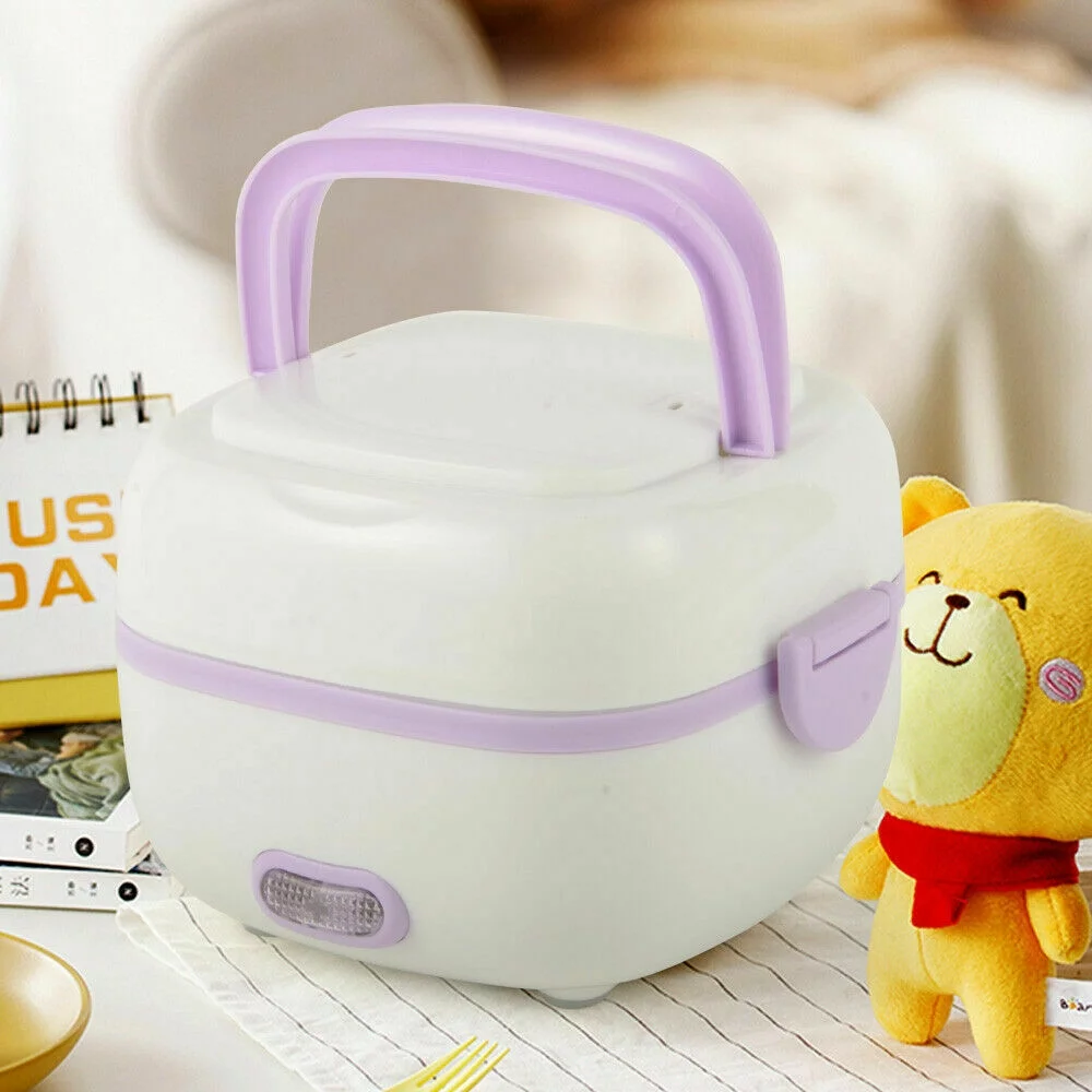 OUKANING Multifunctional Portable Electric Steamer Lunch Box Mini Rice Cooker Meal Heater