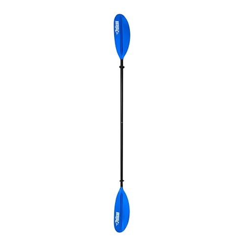 Pelican- Standard Kayak Paddle - Aluminum Shaft and a Durable Polypropylene Blade - 0/65° Blade Angle - with Drip Ring