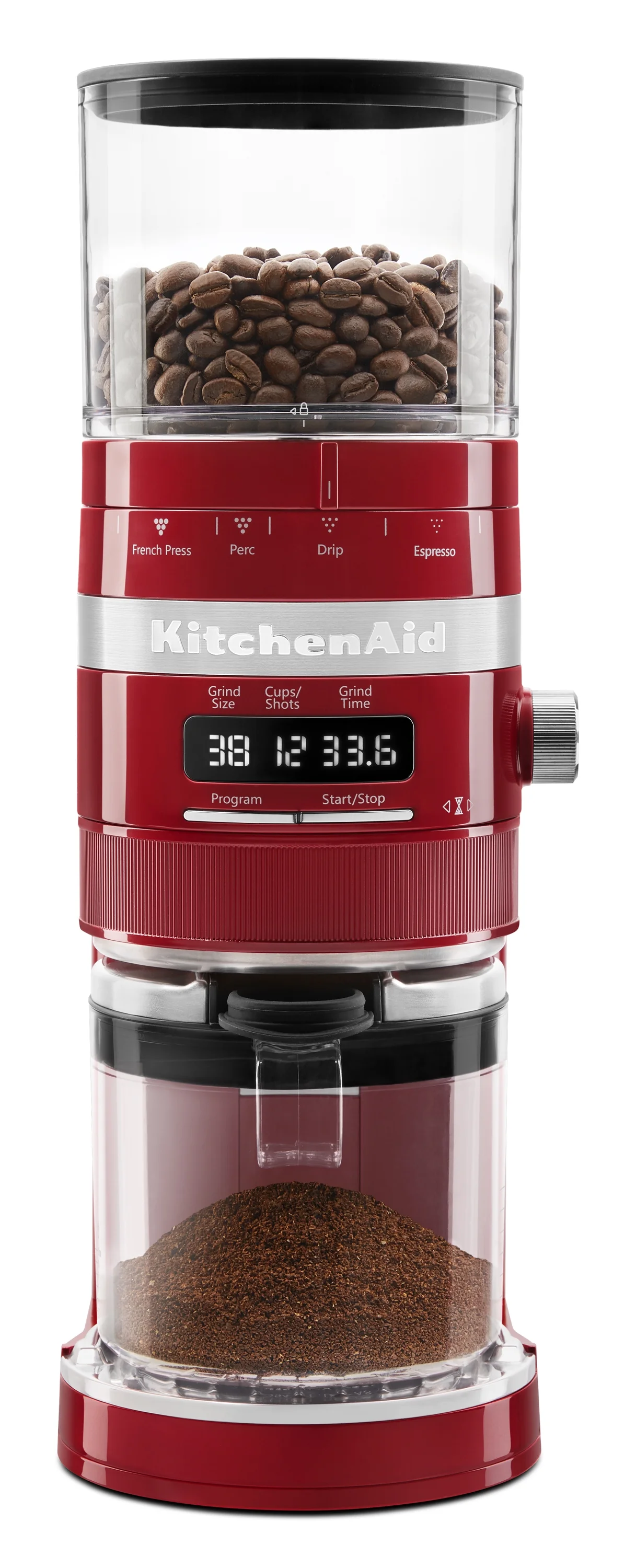 KitchenAid Burr Coffee Grinder, Empire Red, KCG8433
