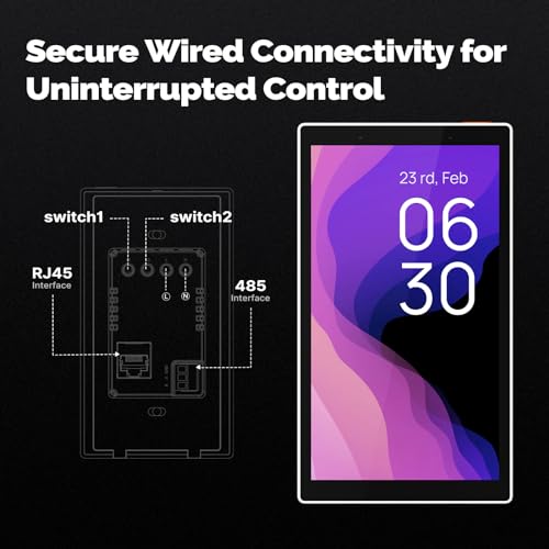 MOES Smart Home Touchscreen Control(1-Switch Panel), In-wall Smart Panel with Alexa Built-in, Compatible with Smart Life devices, Manage and Control Home Devices and Scenes with Touch and Voice