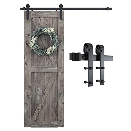 SMARTSTANDARD 6.8FT Barn Door Hardware Kit, Sliding Barn Door Track -Smoothly and Quietly -Easy to Install -Includes Step-by-Step Installation Instruction Fit 40