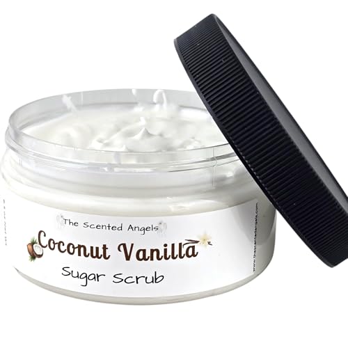 TSA Handmade Luxurious Holiday, Christmas Sugar Scrubs, Body Wash Exfoliator, Deep Clean, Spa, Skin Care, Dry Skin, Moisturizer, Scented, Women, Men, Gift, 6.5 oz Jar (Gingerbread)