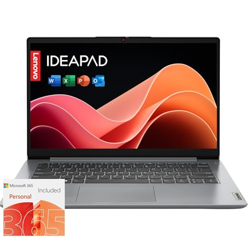 Lenovo IdeaPad 1i Laptop with Microsoft 365 Home and Business • 12GB RAM • 1TB Cloud Storage and 256GB SSD • Intel Core • 15 Anti-Glare Screen • WiFi-6 • 11HR Battery • Windows 11 • w/o Earbuds