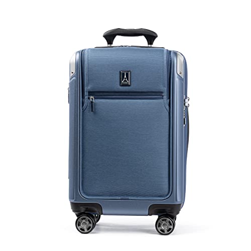 Travelpro Platinum Elite Hardside Expandable Carry on Luggage, 8 Wheel Spinner, TSA Lock, Hard Shell Polycarbonate Suitcase, Metallic Sand, Compact Carry on 20-Inch