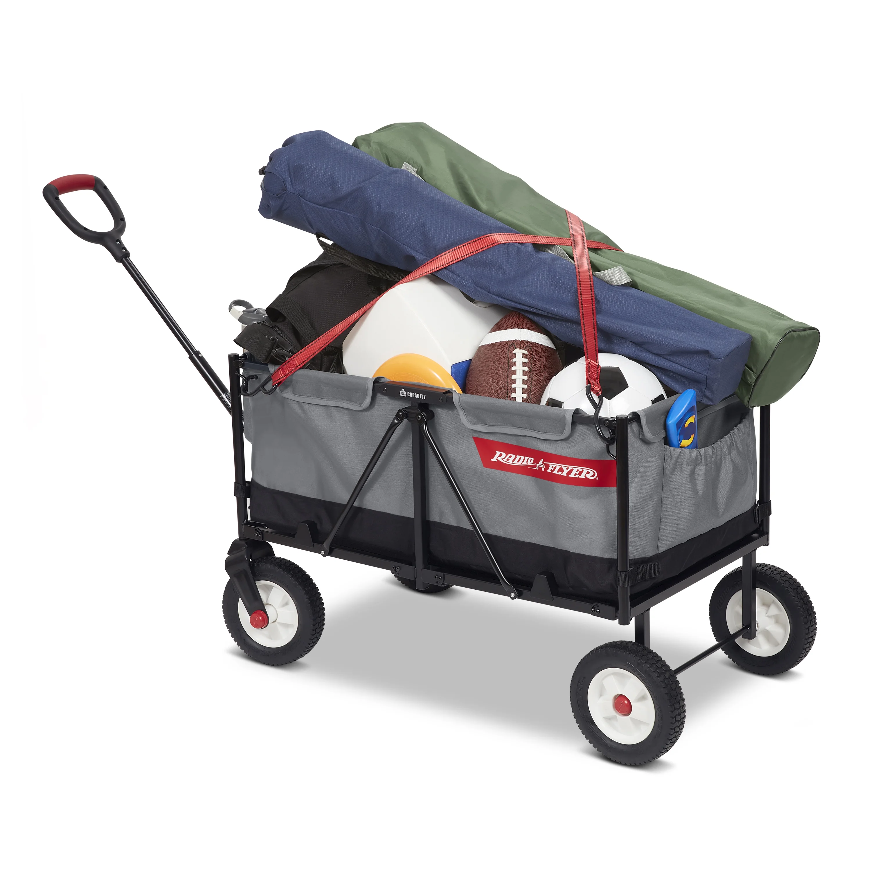 Radio Flyer, Beast EZ Fold Maximum Capacity Heavy-Duty Kid & Cargo, Gray Collapsible Utility Wagon