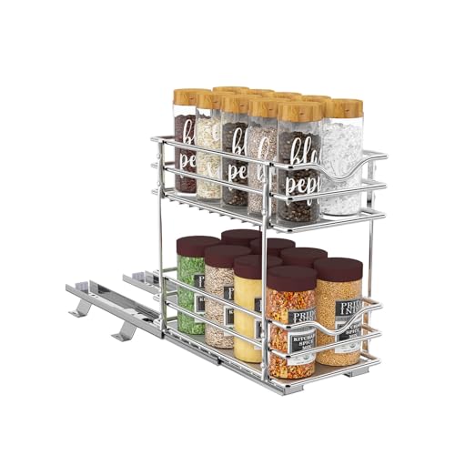 OCG 2 Tier Pull Out Spice Rack Organizer（6.3