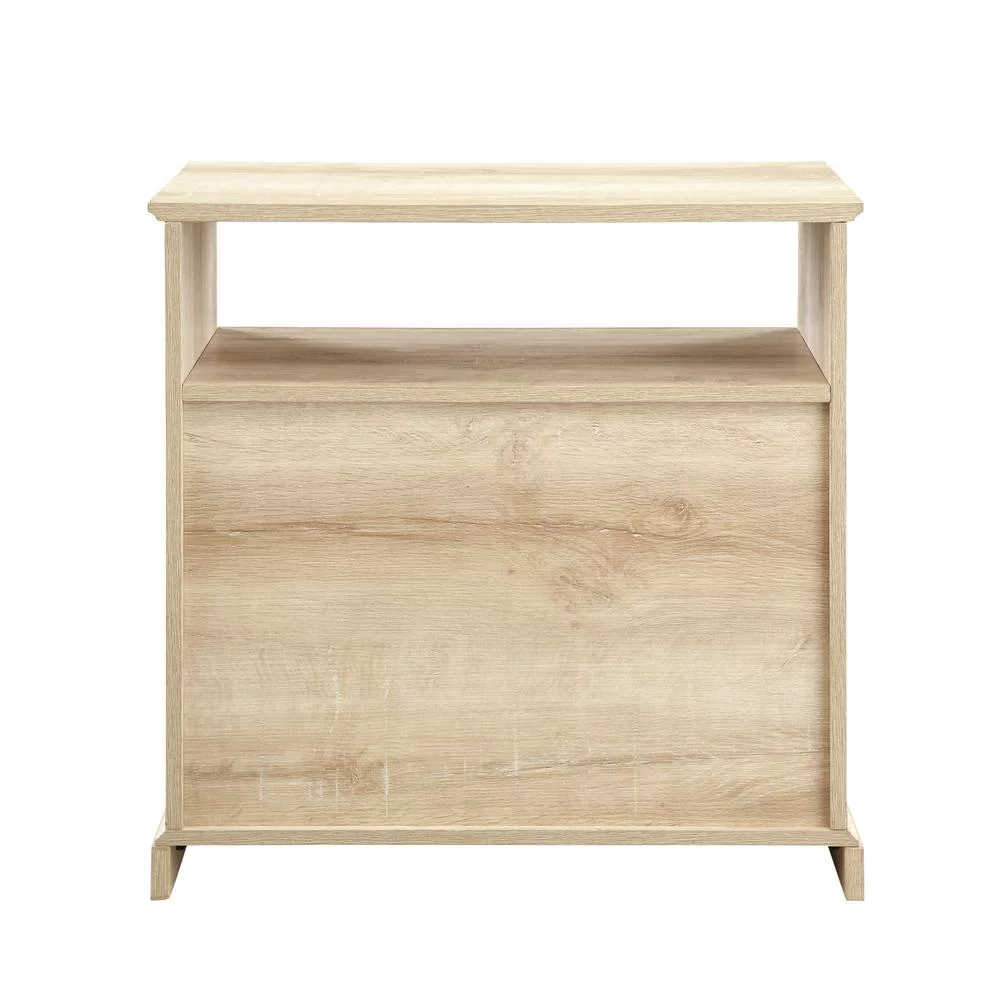 Clyde Classic 2-Drawer Bedroom Nightstand in White Oak