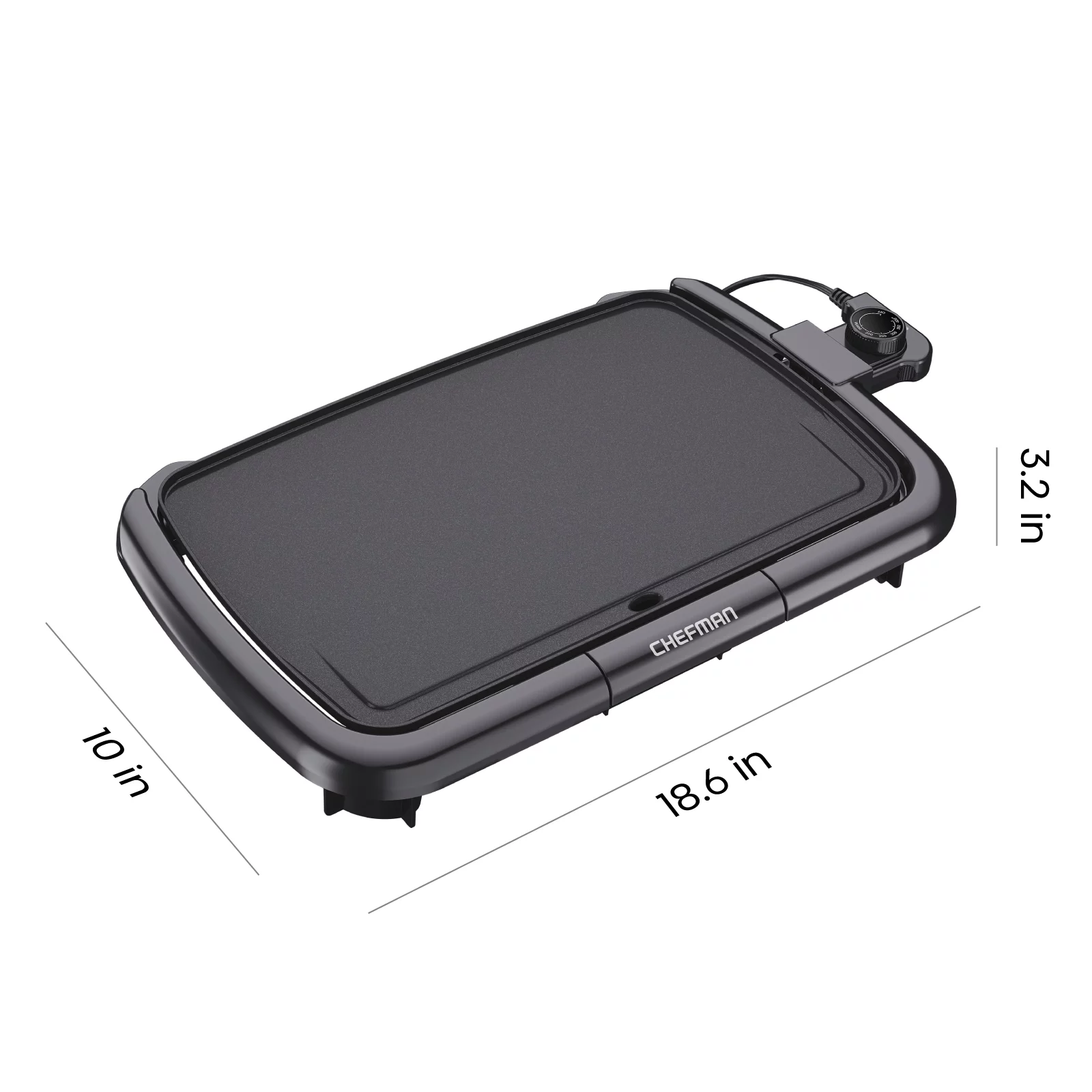 Chefman Electric Griddle w/ Immersible Flat Top, Non-Stick 10